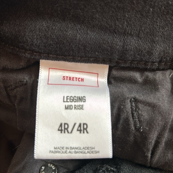 Express Stretch Black Jean Legging Mid Rise Size 4R - Picture 6 of 11